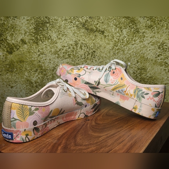 NWOT Keds x Rifle Paper Co. Kickstart Garden Party Pastel Floral Sneakers - Picture 6 of 14